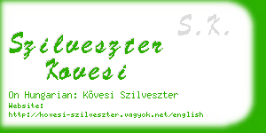 szilveszter kovesi business card